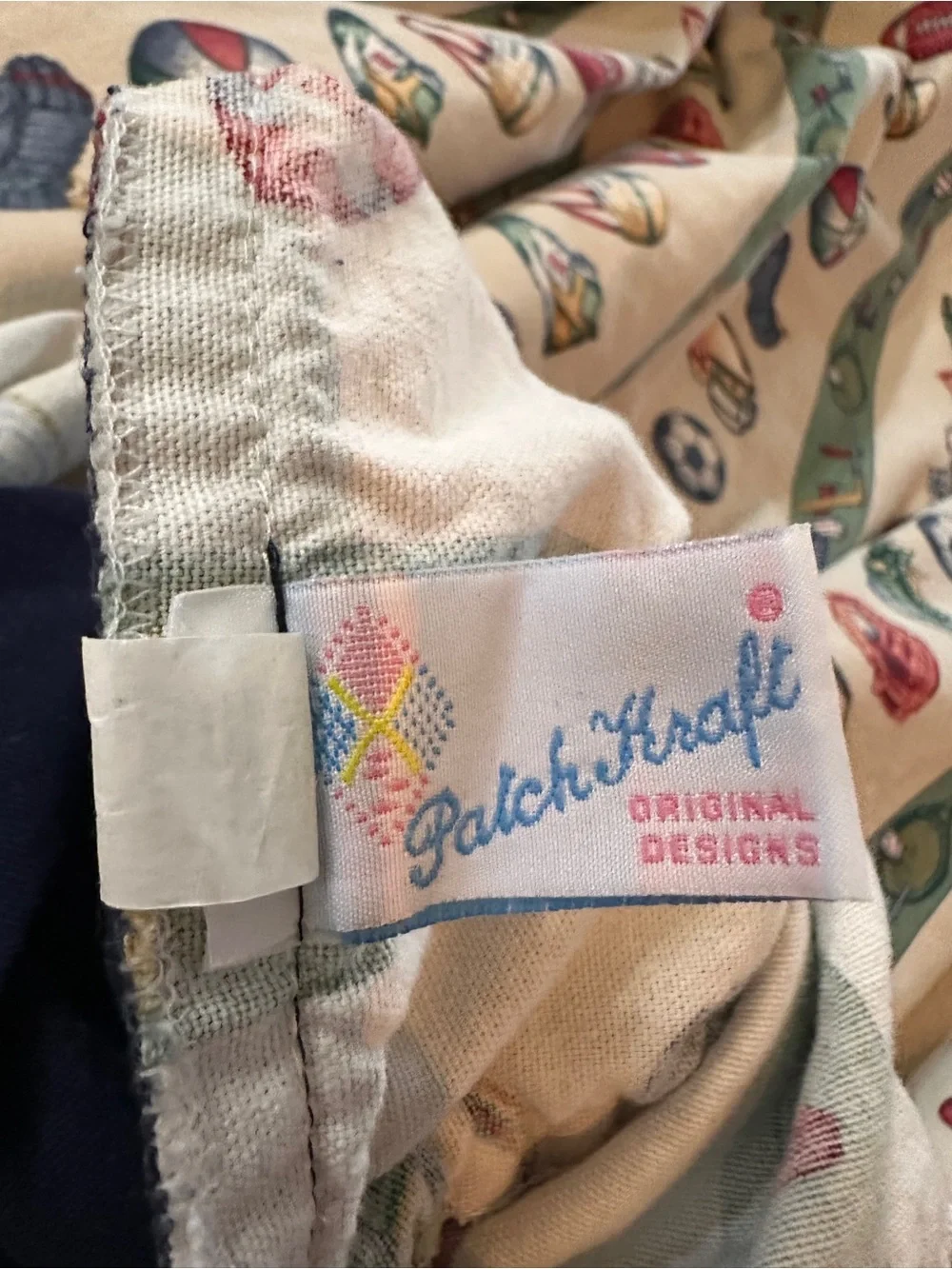 VTG 100% Cotton Duvet Cover Bloomcraft  Football Basketball Soccer Golf Striped